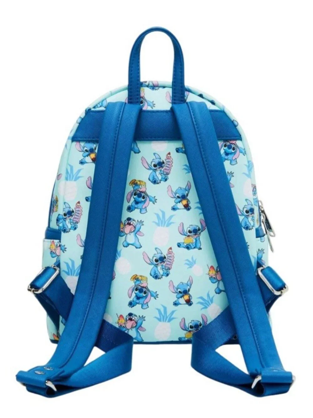 Loungefly Lilo & Stitch Snacking Pineapple Snow Cone Pizza AOP Mini Backpack NWT